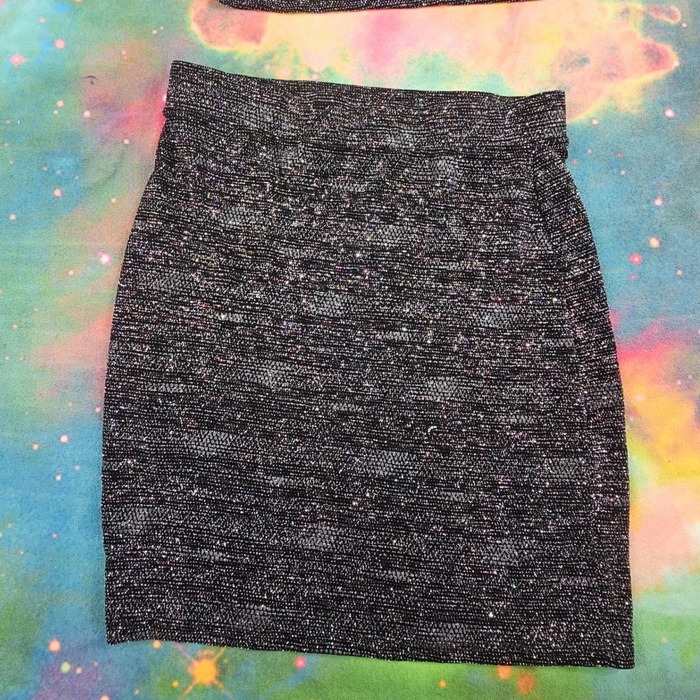 Sparkly Two Piece Set Top and Skirt Party Clubwear‎